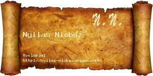 Nyilas Niobé névjegykártya